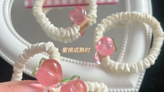 ยางรัดผม รูปหัวใจ ขนาดใหญ่ สีชมพู สําหรับผู้หญิง 2022
