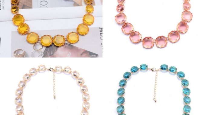 สร้อยคอเรซิ่น รูปหลายเหลี่ยม ขนาดใหญ่ 45+8 ซม. สีแคนดี้ 1 ชิ้น สร้อยคอเรซิ่น รูปหลายเหลี่ยม ขนาดใหญ่ 45+8 ซม. สีแคนดี้ 1 ชิ้น