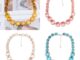 สร้อยคอเรซิ่น รูปหลายเหลี่ยม ขนาดใหญ่ 45+8 ซม. สีแคนดี้ 1 ชิ้น