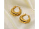 European & American Vintage Titanium Steel Cold Wind -plated Metal Horn Spiral Texture Chic Sexy Ear Hook
