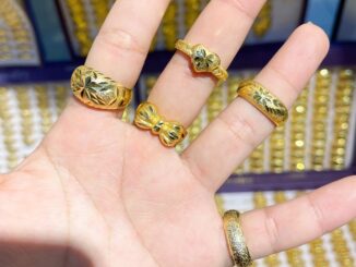 แหวนทองปลอมเหมือนแท้ งานสวย ถ่ายจากสินค้าจริง ✨ใส่อาบน้ำได้  บริการเก็บเงินปลายทาง