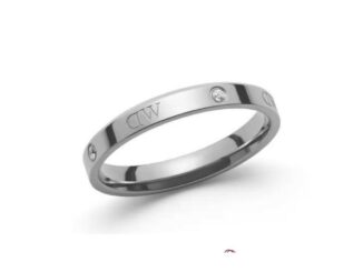 (ทักแชทรับโค้ด) Daniel Wellington แหวนClassic Ring Lumine สีเงิน 48-68 mm.