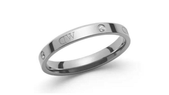 (ทักแชทรับโค้ด) Daniel Wellington แหวนClassic Ring Lumine สีเงิน 48-68 mm.