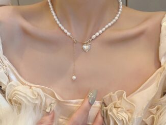 สร้อยคอโซ่ ประดับไข่มุกเทียม ทรงไม่สม่ําเสมอ หรูหรา แฟชั่นเรียบง่าย สไตล์เกาหลี สําหรับผู้หญิง