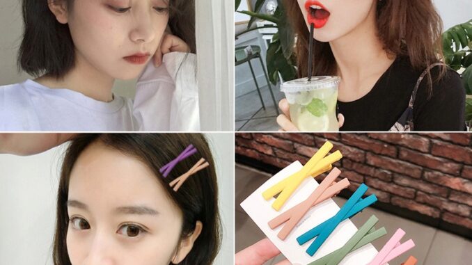 กิ๊บติดผมหน้าม้า สีแคนดี้ สไตล์เกาหลี น่ารัก เครื่องประดับ แฟชั่นสําหรับผู้หญิง