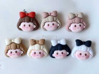 【MEET】1 ชิ้น/ถุง หญิงสาวน่ารัก อุปกรณ์ DIY เรซิ่น การ์ตูนน่ารัก แพคเกจวัสดุกาวครีม 3Dสามมิติสต DIYวัสดุทำมือ อุปกรณ์เสริม เคสโทรศัพท์