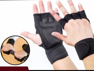 ใหม่ ถุงมือยกน้ําหนัก 1 คู่ / ถุงมือป้องกันครึ่งนิ้ว สําหรับผู้หญิงและผู้ชาย / สายรัดข้อมือเหงื่อ / สายรัดข้อมือกีฬา เหมาะสําหรับยิม