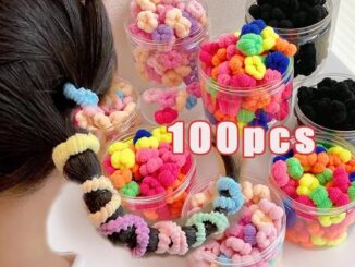 100 ชิ้น / กระป๋อง สีลูกกวาด ดอกไม้ ยางรัดผม / นุ่ม ยืดหยุ่น สูง ผ้าขนหนู ห่วง ยางรัดผม / เกาหลี หวาน เด็ก ยางรัดผม Scrunchies