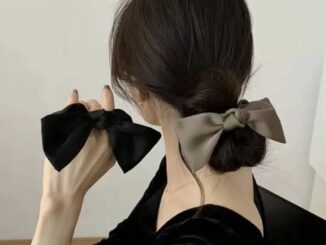 โดนัทโบว์ ขนาด 12cm. โดนัทรัดผมแบบใหม่ สวยเรียบหรู สีคลาสสิก สไตส์เกาหลี ยางรัดผม