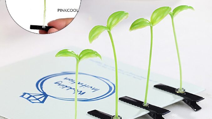 Pinkcool คลิปหนีบหญ้า รูปเห็ด ดอกไม้น่ารัก แฟชั่นสําหรับทุกเพศ 4 ชิ้น