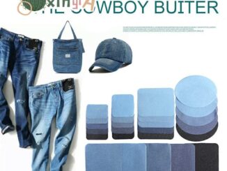 XINYIA  สําหรับซ่อมแซมกางเกงยีน /แผ่นสติกเกอร์รีดร้อน ทรงสี่เหลี่ยมผืนผ้า DIY สําหรับติดตกแต่งเสื้อผ้า กางเกงยีน