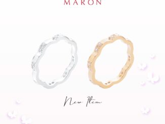 MARON - Happy Lining Ring แหวนเงินแท้ 925 ฝังพลอยเพทายสีขาว