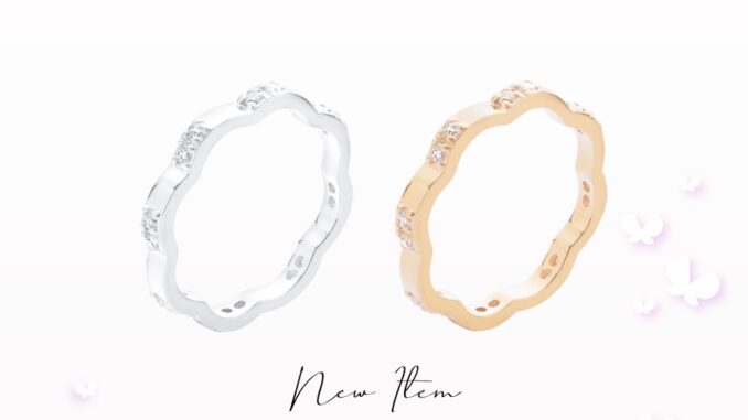 MARON - Happy Lining Ring แหวนเงินแท้ 925 ฝังพลอยเพทายสีขาว