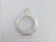 กรอบพระ กรอบพระเงินผสม ใส่เหรียญบาทครุฑ17 [ กว้าง2.5*สูง2.5cm (ขนาดจอกระจก)