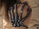 [INTH] สร้อยข้อมือ กําไลข้อมือ ลายกะโหลก โครงกระดูก ปรับได้ เครื่องประดับ สไตล์โกธิคพังก์