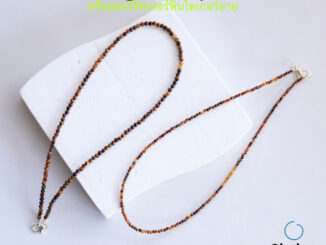 CHOKER สร้อยคอหิน ไทเกอร์อาย หินแท้ เลือกขนาดเม็ดหิน และความยาวได้ โชคเกอร์หิน tigereye by siamonlineshop