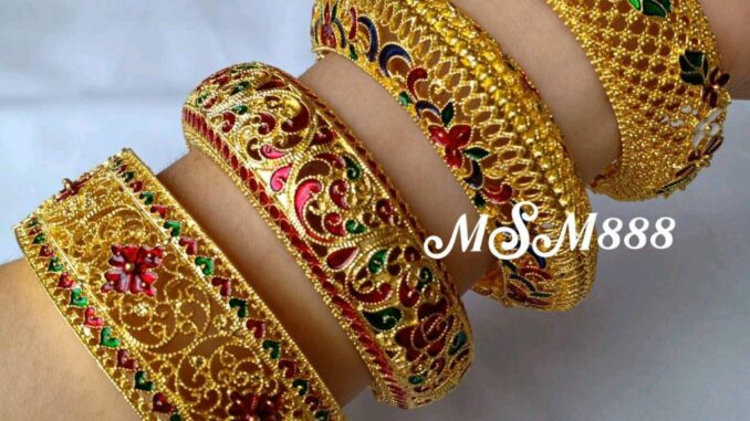 กำไลเครื่องประดับชุดไทย กำไลชุดไทยสีทองลงยา (ราคาต่อ 1 วง ) กำไลเครื่องประดับชุดไทย กำไลชุดไทยสีทองลงยา (ราคาต่อ 1 วง )