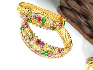 jewelryshop365 K105 กำไลข้อมือนพเก้า งาน CZ แท้