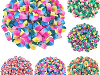 ลูกปัดดินโพลิเมอร์ รูปหัวใจ คละแบบ สําหรับทําเครื่องประดับ DIY 10 ชิ้น