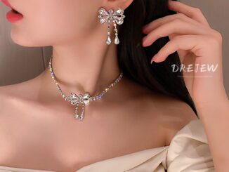 DREJEW แฟชั่นบุคลิกกุทัณฑ์เพชรสร้อยคอเพชรเต็มผู้หญิง