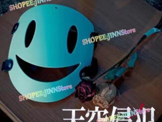 Jinn หน้ากากคอสเพลย์แอนิเมชั่นญี่ปุ่น Tenkuu Shinpan มีไฟ LED สําหรับปาร์ตี้ฮาโลวีน