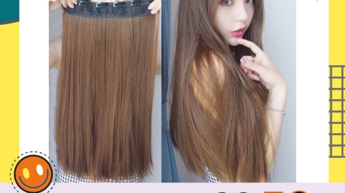 (พร้อมส่ง)  แฮร์พีชผมตรง แพผมตรง 50cm 60cm หนา 160กรัม สวยเป็นธรรมชาติ ไม่บาง