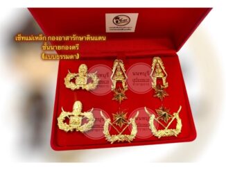 เครื่องหมาย ยศ หมวดตรี-กองเอก กองอาสารักษาดินแดน(ราคายศและราคากนกคอแยกกันนะครับ)