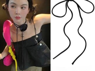 สร้อยคอโชคเกอร์ ผ้าซาติน ลายดอกกุหลาบ สามมิติ สไตล์เกาหลี แฟชั่นสําหรับผู้หญิง