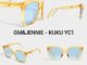 Gm & JENNIE JENTLE HOME Series - KUKU YC1 แว่นกันแดด ทรงสี่เหลี่ยม สีเหลืองอะซิเตท