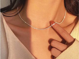 Teeya.shop_TH   / สร้อยคอ Clavicle Chain Choker ยอดนิยม สะท้อนเเสงเป็นประกาย สวยสะดุดตา