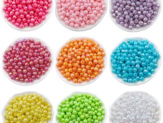 ลูกปัดอะคริลิค AB หลายหน้า 6 มม. สีสดใส สําหรับทําสร้อยคอ สร้อยข้อมือ 50 ชิ้น