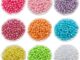 ลูกปัดอะคริลิค AB หลายหน้า 6 มม. สีสดใส สําหรับทําสร้อยคอ สร้อยข้อมือ 50 ชิ้น