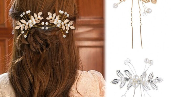 เครื่องประดับ กิ๊บติดผม รูปตัว U ประดับไข่มุก สีทอง สีเงิน สําหรับเจ้าสาว งานแต่งงาน