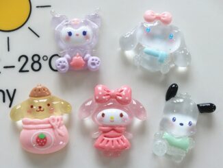SANRIO จี้เรซิ่นใส รูปซานริโอ้ สําหรับทําเครื่องประดับ DIY 10 ชิ้น