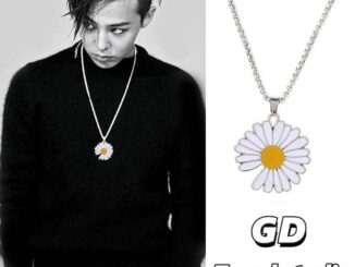 สร้อยคอแบบเดียวกันของ GD ดอกเบญจมาศขนาดเล็ก สร้อยคอที่ทันสมัยและเรียบง่าย วัสดุเหล็กไทเทเนียมไม่ซีดจาง