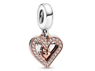 [พร้อมส่ง สินค้าแท้  ] Pandora Sparkling Freehand Heart Dangle Charm