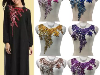 ผ้าลูกไม้ ลายดอกไม้ สําหรับตกแต่งคอเสื้อ 1 ชิ้น
