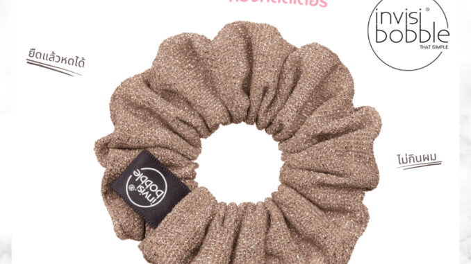 ของแท้·ส่งไว·ถูก INVISIBOBBLE SPRUNCHIE ORIGINAL BRITISH–ทองกลิตเตอร์