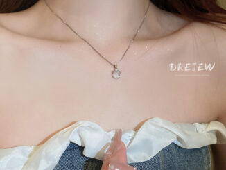 DREJEW สร้อยคอโซ่ จี้ทรงกลม เรขาคณิต เรียบง่าย ความรู้สึกสูง เครื่องประดับแฟชั่น