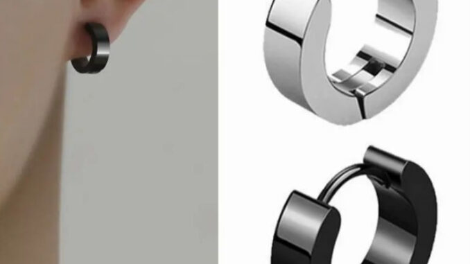 ต่างหู ตุ้มหู จิว ต่างหูผู้ชาย Punk Men Stainless Steel Hoop Piercing Round Earrings for Women Men 1 คู่ ต่างหู ตุ้มหู จิว ต่างหูผู้ชาย Punk Men Stainless Steel Hoop Piercing Round Earrings for Women Men 1 คู่