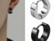 ต่างหู ตุ้มหู จิว ต่างหูผู้ชาย Punk Men Stainless Steel Hoop Piercing Round Earrings for Women Men 1 คู่
