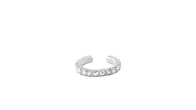 NooYoo ต่างหูสำหรับผิวแพ้ง่าย Crystal Ear Cuff Surgical Steel