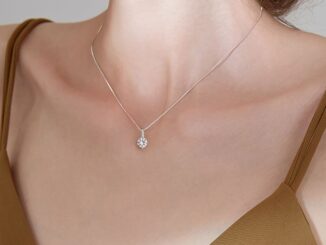 สร้อยคอโซ่ จี้คริสตัล ขนาดใหญ่ สีเงิน เรียบง่าย แวววาว เครื่องประดับ สําหรับผู้หญิง ผู้หญิง งานแต่งงาน ปาร์ตี้
