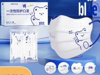 10/50 ชิ้น-ชิ้น 3PlyMASK หน้ากากอนามัย แบบใช้แล้วทิ้ง ลายหมี Klein หน้ากาก V-mask ผีเสื้อ สไตล์ Klein