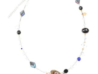 ✿ Flower Necklace for Women Gifts Crystal Gravel Beaded Choker Chain Statement Necklace Cute Choker Jewelry