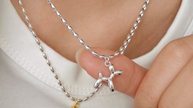 ꒰ สร้อยคอ Puppy มีให้เลือก 2 สี คู่กัน เงิน925- Burwoodstore