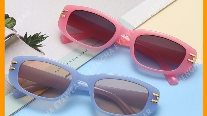 (HENGHA) ใหม่ แว่นตากันแดดแฟชั่น ป้องกันรังสียูวี สีเจลลี่ แฟชั่นฤดูร้อน
