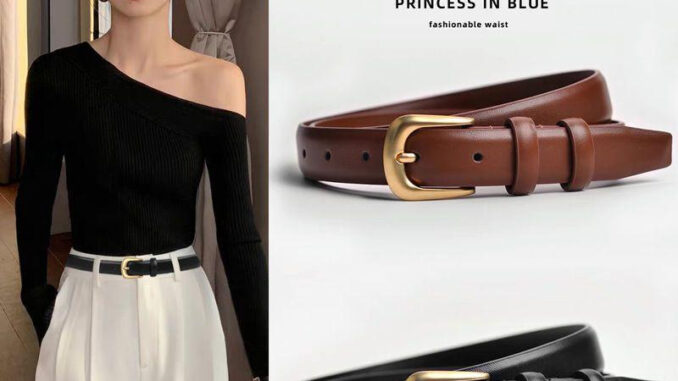 【พร้อมส่ง】เข็มขัดผู้หญิง/เข็มขัดแฟชั่น/เข็มขัดลำลอง 【ความกว้าง:2.5-3.5cm】-14