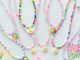 ꒰พร้อมส่ง꒱ Smile Bead Necklace  สร้อยคอลูกปัด สร้อยลูกปัดพาสเทลใส่ไปทะเล Handmade จี้เดซี่ยิ้ม มีแบบเยอะมาก