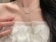 สร้อยคอโซ่เงิน 17 กม. สําหรับผู้หญิง ดาวห้าแฉก เพทาย จี้เค้นคอ สร้อยคอ เครื่องประดับ